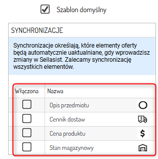 Tworzenie szablonów ustawień: