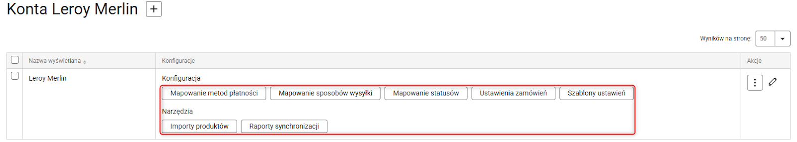 Skonfiguruj mapowanie