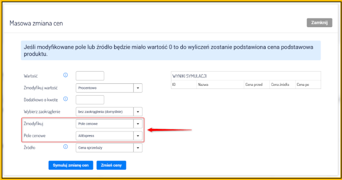 Masowe zmiany lub automatyzacja (rekomendowane)
